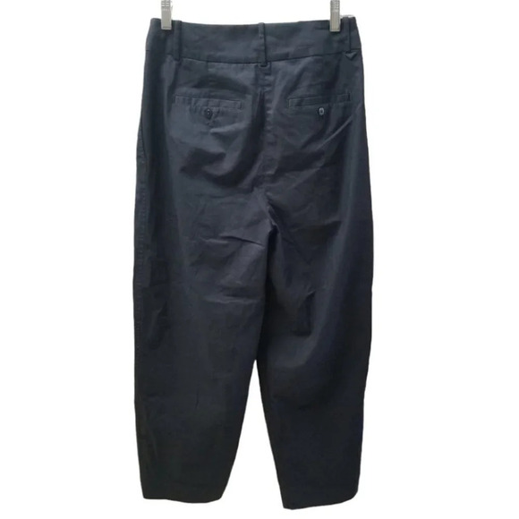 Kit and Ace Navy Pleated Balloon Tapered Pants 4 - Picture 2 of 8